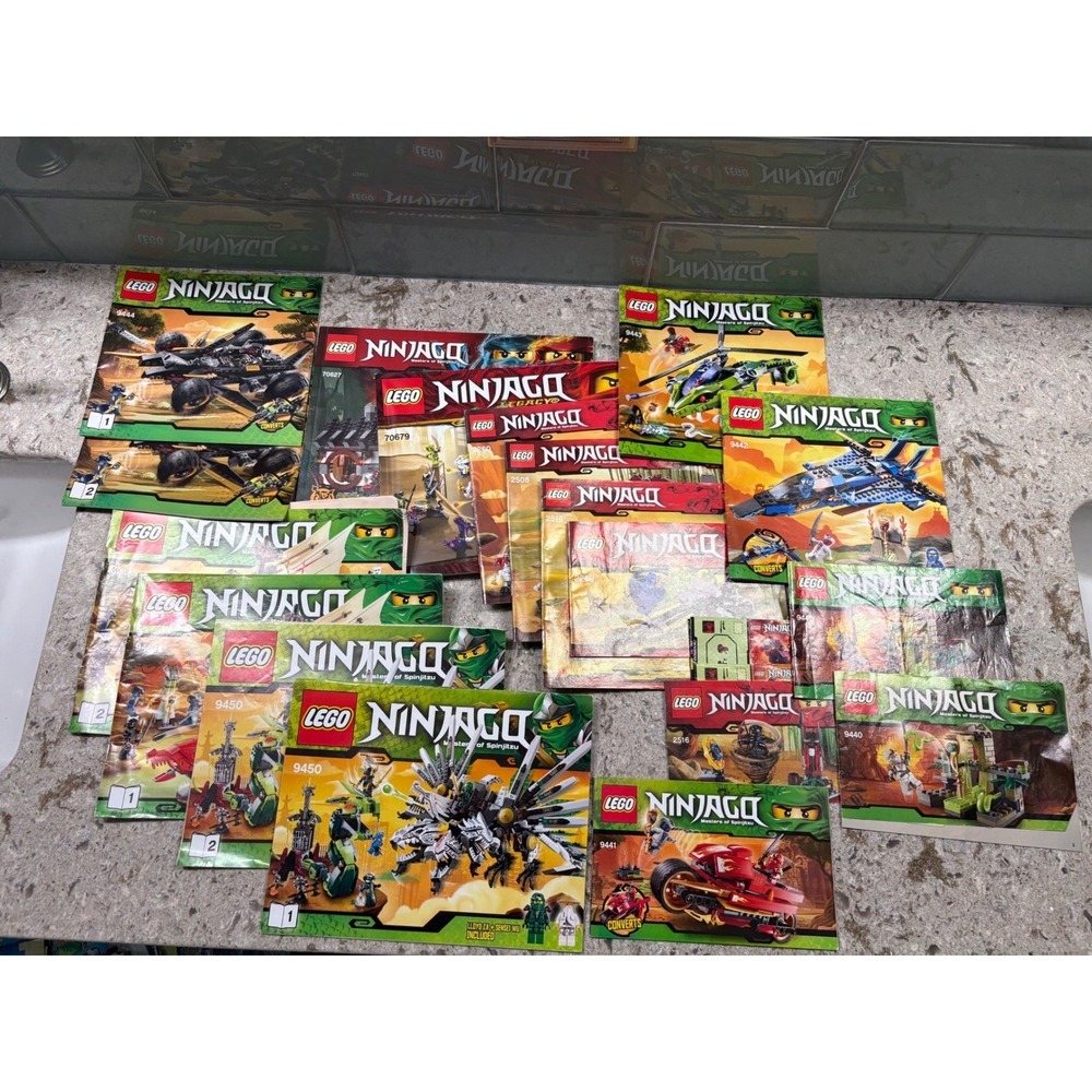 Lego Ninjago Instruction Manuals Lot of 20 Masters of Spinjitzu